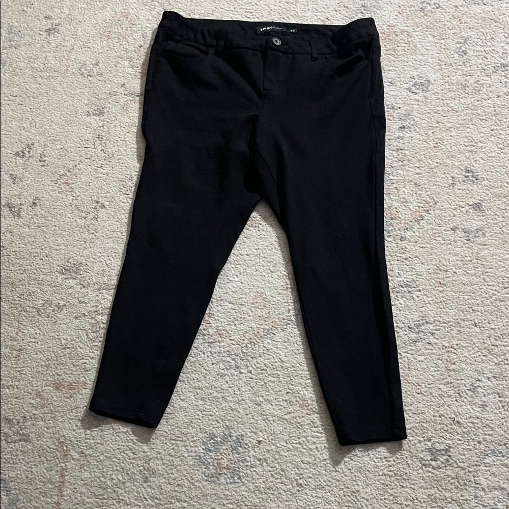 torrid Black Studio Stretch Cropped Pants